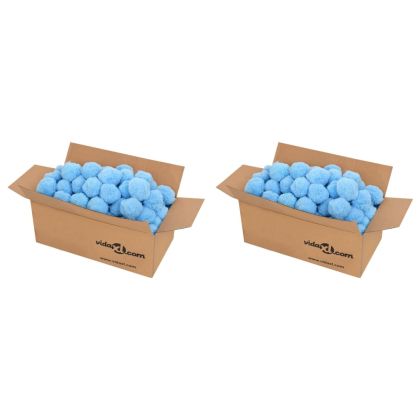 Антибактериални филтърни топки за басейн сини 1400 г полиетилен