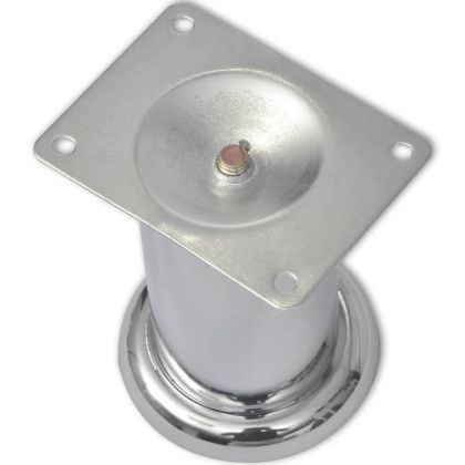 4 Кръгли крака за диван, хром, 60 мм