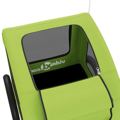 Ремарке за колело за любимци зелен Оксфорд плат и желязо