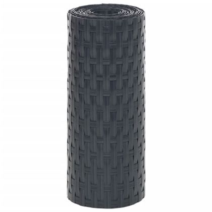 Балконски паравани, 5 бр, антрацит, 255x19 см, полиратан