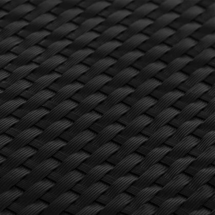 Балконски паравани, 10 бр, черен, 255x19 см, полиратан