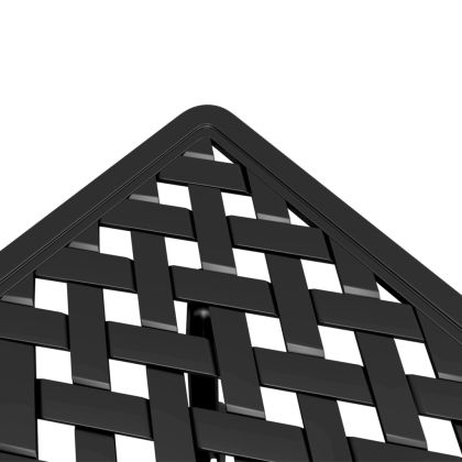 Градинска маса, черен, 53x53x53 см, лят алуминий