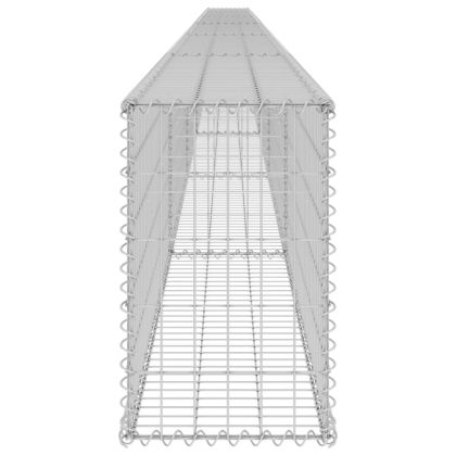 Габионна стена с капаци, поцинкована стомана, 900x30x50 см