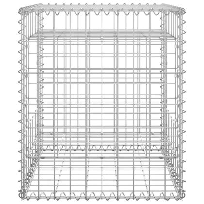 Габионни кошници стълб, 2 бр, 50x50x60 cм, желязо