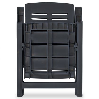 Бистро комплект, 3 части, пластмаса, антрацит