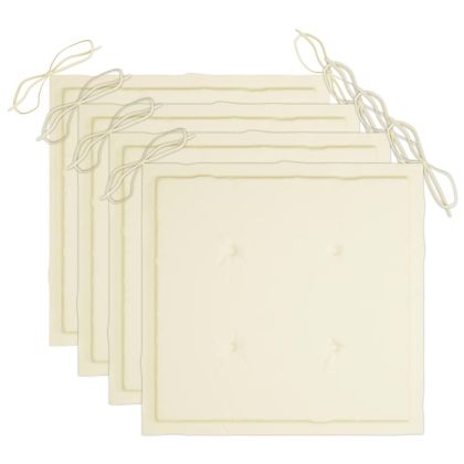 Градински трапезен комплект сгъваем възглавници 5 части бамбук