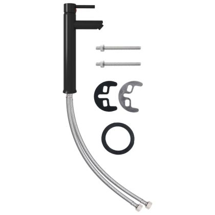 Мивка за баня с кран и сифон, прозрачно закалено стъкло