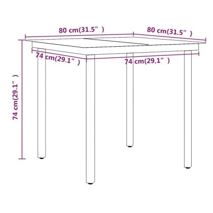 Градински трапезен комплект от 5 части с възглавници черен
