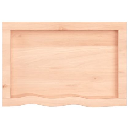 Плот за баня 60x40x(2-4) см необработено масивно дърво