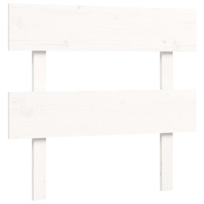 Рамка за легло с табла, бяло, 100x200 см, масивно дърво