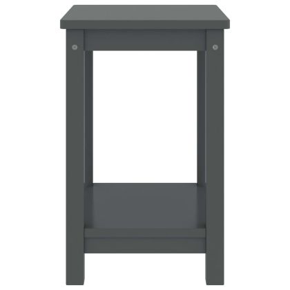 Нощно шкафче, сиво, 35x30x47 см, бор масив