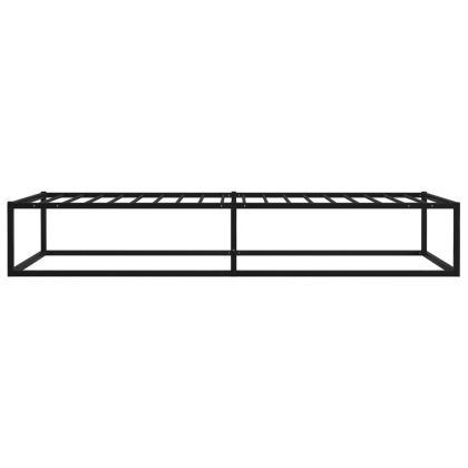 Рамка за легло, черна, метал, 90x200 см