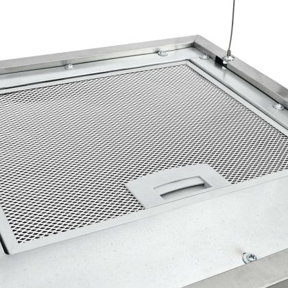 Висящ аспиратор островен LCD сензор 37 см неръждаема стомана