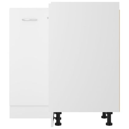 Ъглов долен шкаф "Lyon", бял, 75,5x75,5x81,5 см, инженерно дърво