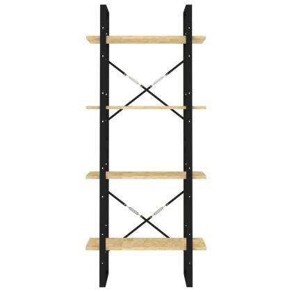 4-етажна библиотека, 60x30x140 см, борово дърво масив