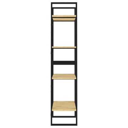 4-етажна библиотека, 60x30x140 см, борово дърво масив