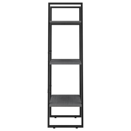 Стелаж за съхранение, сив, 60x30x105 см, бор масив