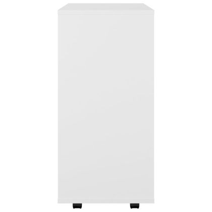 Подвижен шкаф, бял, 60x35x75 см, инженерно дърво