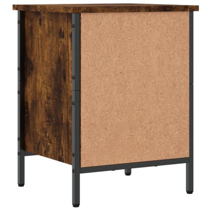 Шкаф за обувки, опушен дъб, 38x35x50 см, инженерно дърво