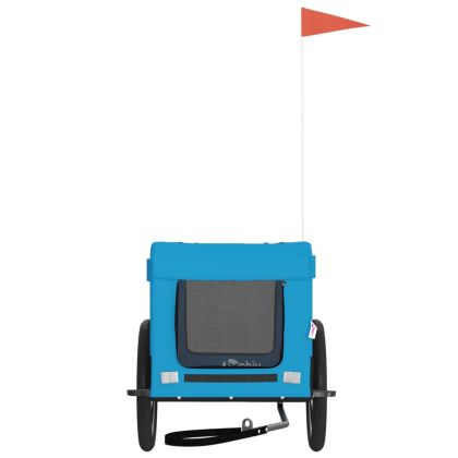 Ремарке за колело за любимци синьо черно Оксфорд плат и желязо