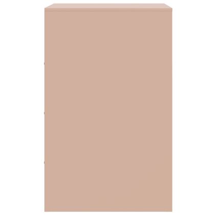 Нощно шкафче, розово, 34,5x39x62 см, стомана