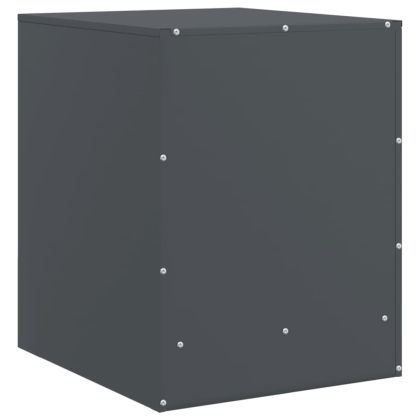 Нощно шкафче, антрацит, 34,5x39х44 см, стомана