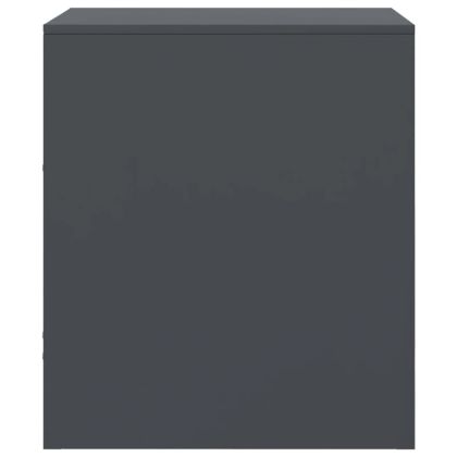Нощни шкафчета, 2 бр, антрацит, 34,5x39х44 см, стомана