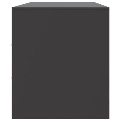 ТВ шкаф, черен, 99x39x44 см, стомана