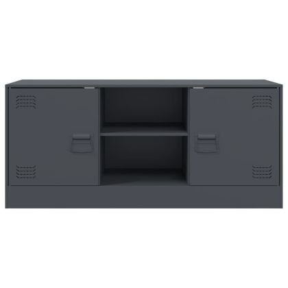 ТВ шкаф, антрацит, 99x39х44 см, стомана