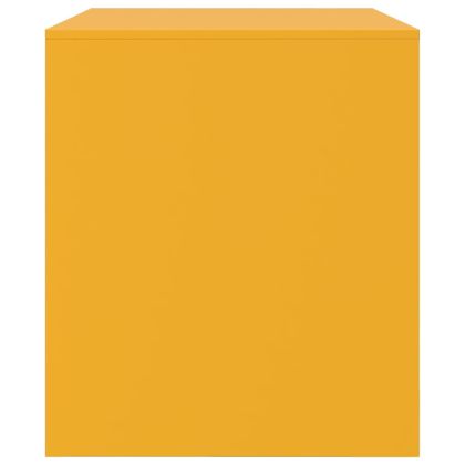 ТВ шкафове, 2 бр, горчица жълто, 67x39x44 см, стомана