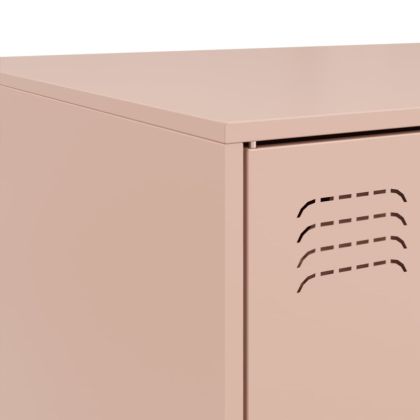 Маса за кафе, розова, 67x50x44 см, стомана