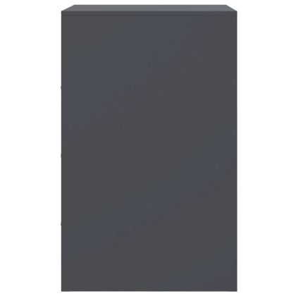 Нощни шкафчета, 2 бр, антрацит, 34,5x39x62 см, стомана
