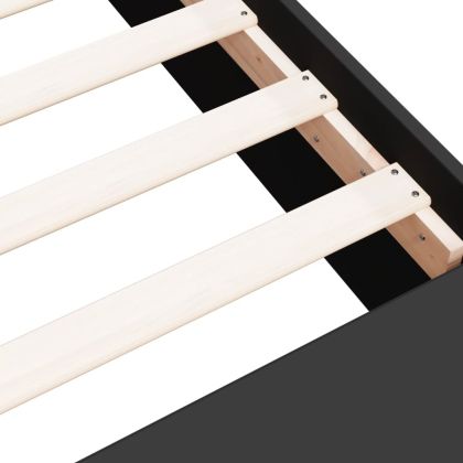 Рамка за легло, черна, 120x190 см, инженерно дърво