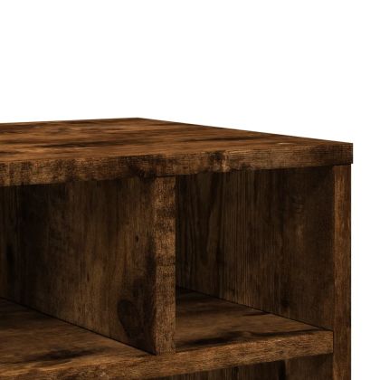 Стойка за принтер с колелца, опушен дъб, 41x32x48 см