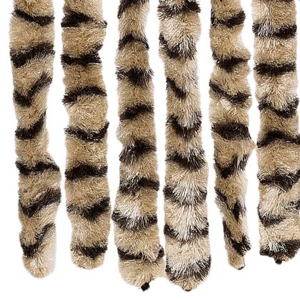 Ресни за врата против мухи, бежово и кафяво, 118x220 см, шенил