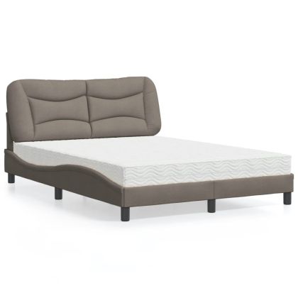 Легло с матрак, таупе, 120x200 см, плат
