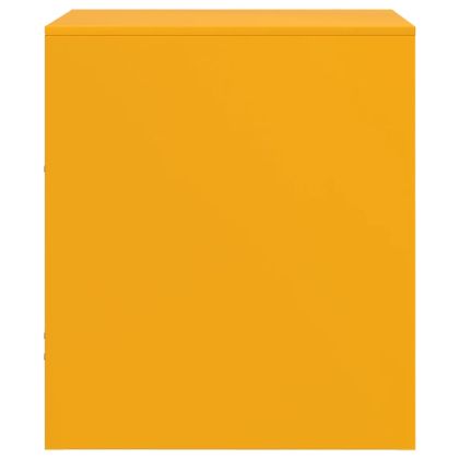 Нощни шкафчета 2 бр горчица жълто 34,5x39x44 см стомана