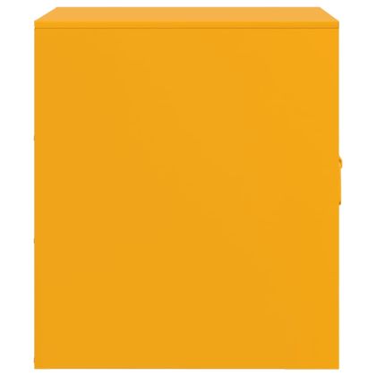 Нощни шкафчета 2 бр горчица жълто 34,5x39x44 см стомана