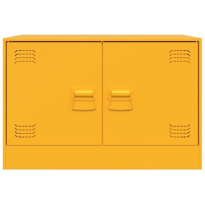 ТВ шкаф, горчица жълто, 67x39x44 см, стомана