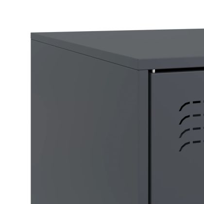 ТВ шкафове 2 бр антрацит 67x39x44 см стомана