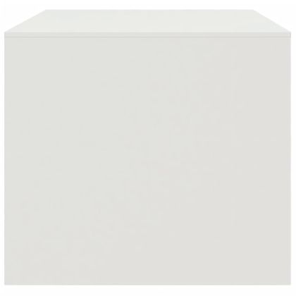 Маса за кафе, бяла, 67x50x44 см, стомана