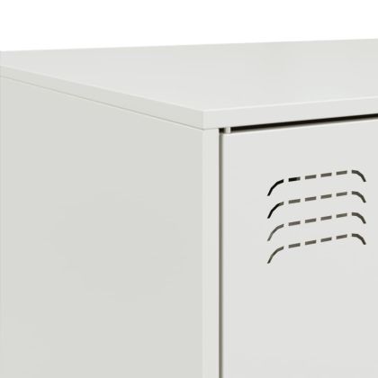 Маса за кафе, бяла, 67x50x44 см, стомана