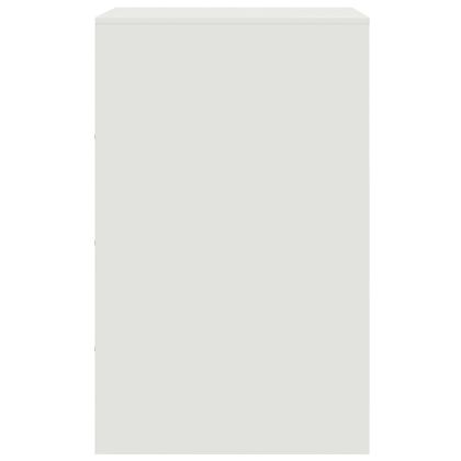 Нощно шкафче, бяло, 34,5x39x62 см, стомана