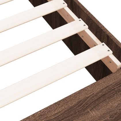 Рамка за легло, кафяв дъб, 90x200 см, инженерно дърво