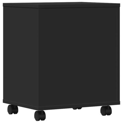 Стойка за принтер с колелца, черна, 41x32x48 см