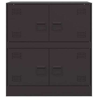 Бюфет, черен, 67x39x73 см, стомана