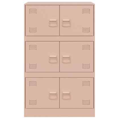 Бюфет, розов, 67x39x107 см, стомана