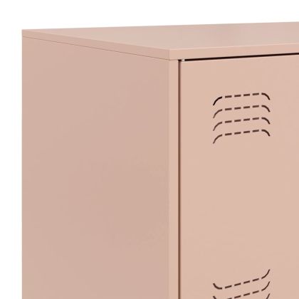 Бюфет, розов, 67x39x107 см, стомана