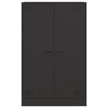 Бюфет, черен, 67x39x107 см, стомана