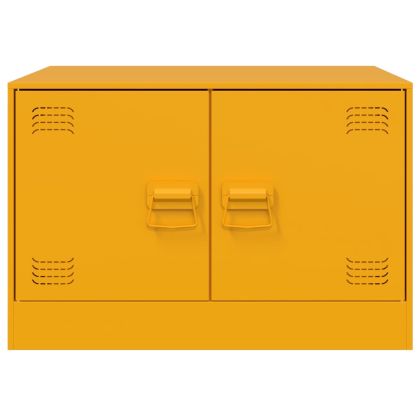 Маса за кафе, горчица жълто, 67x50x44 см, стомана